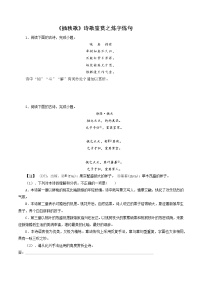 专题11  《插秧歌》：炼字炼句（练习）-2022-2023学年高一语文对接高考之教材中的考点（统编版必修上册）