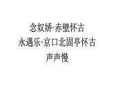 第9課（念奴嬌·赤壁懷古 *永遇樂·京口北固亭懷古 *聲聲慢（尋尋覓覓）PPT課件部編版高中語文必修上冊(cè)