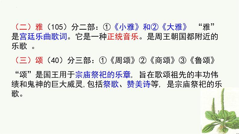 2022-2023学年统编版高中语文必修上册6.1《 芣苢 》课件08