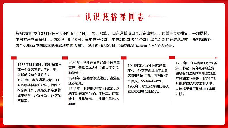 2021-2022学年统编版高中语文选择性必修上册3.2《县委书记的榜样——焦裕禄》课件第3页