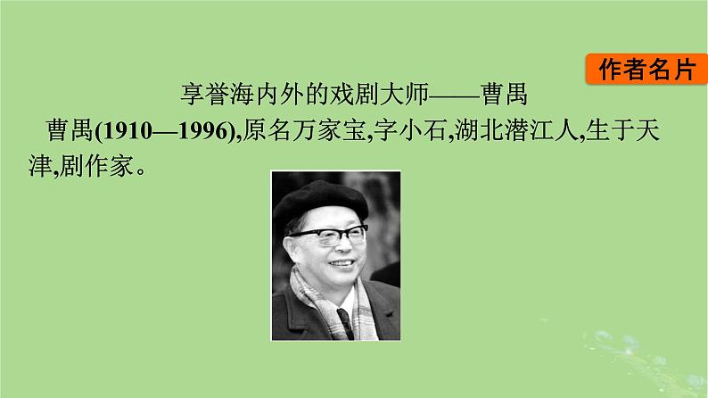 2022秋高中语文第二单元5雷雨节选课件部编版必修下册03