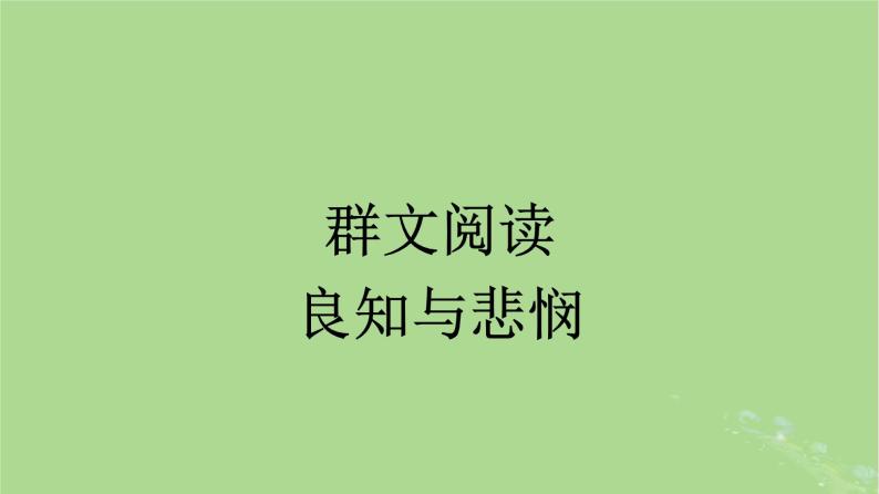 2022秋高中语文第二单元群文阅读良知与悲悯课件部编版必修下册01