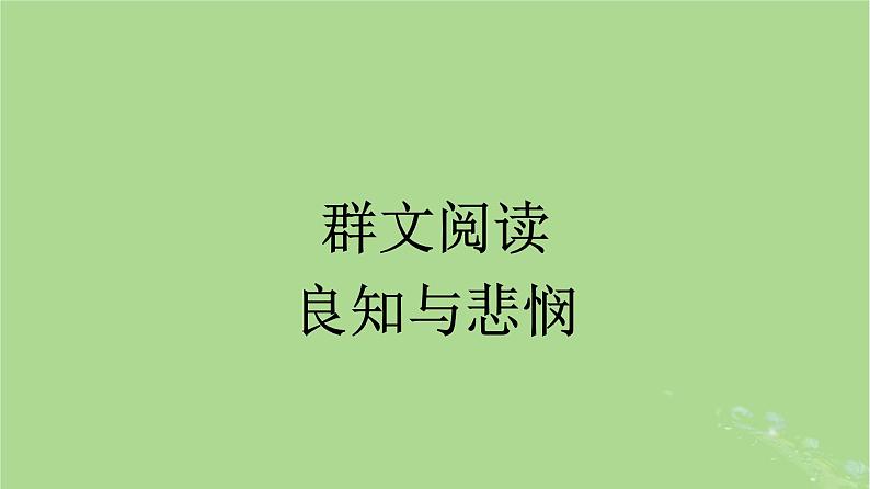 2022秋高中语文第二单元群文阅读良知与悲悯课件部编版必修下册01