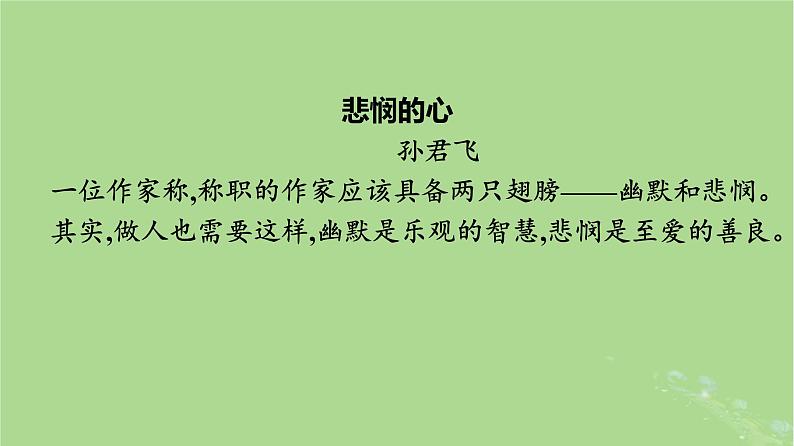 2022秋高中语文第二单元群文阅读良知与悲悯课件部编版必修下册03