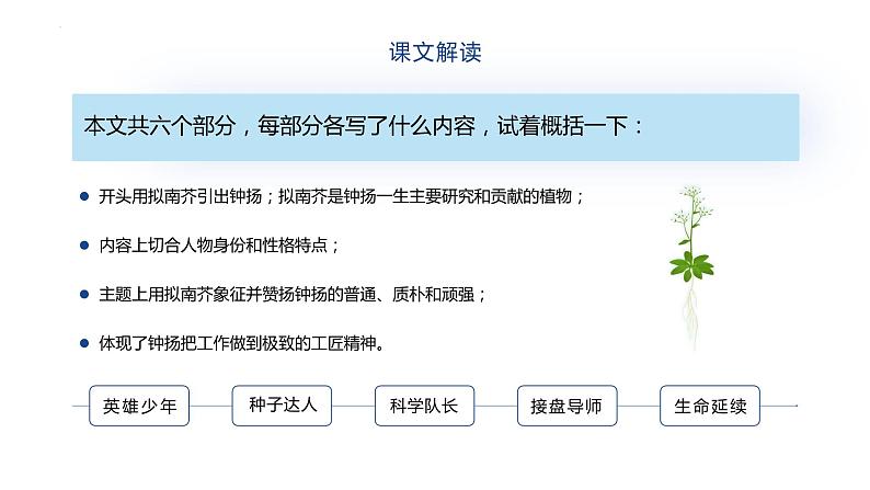 2022-2023学年统编版高中语文必修上册4.3《“探界者”钟扬》课件04