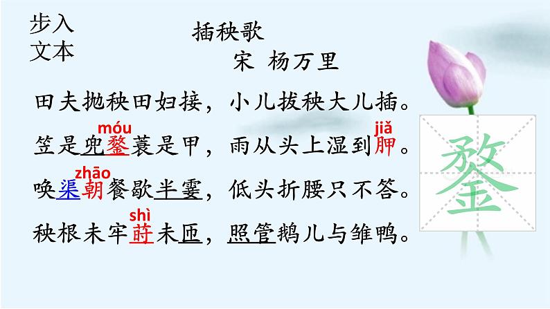 2022-2023学年统编版高中语文必修上册6.《芣苢》《插秧歌》联读课件第5页