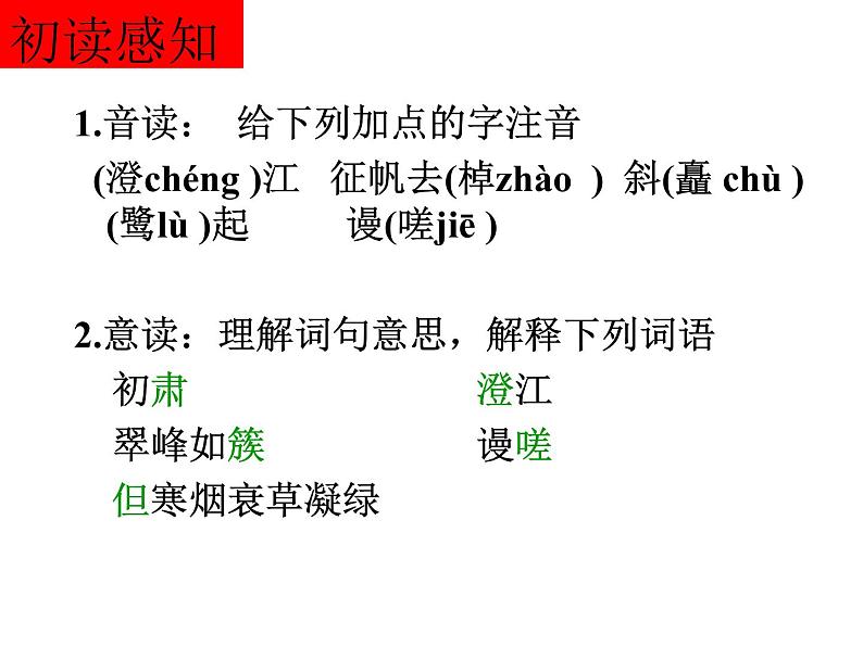 2021-2022学年统编版高中语文必修下册《桂枝香•金陵怀古》课件04