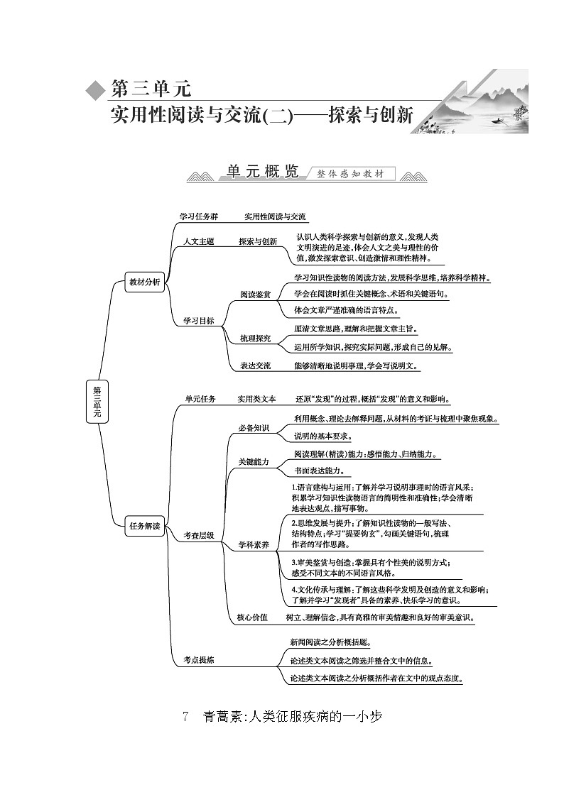 人教统编版高中语文必修下册第三单元实用性阅读与交流(二)—探索与创新课时学案01