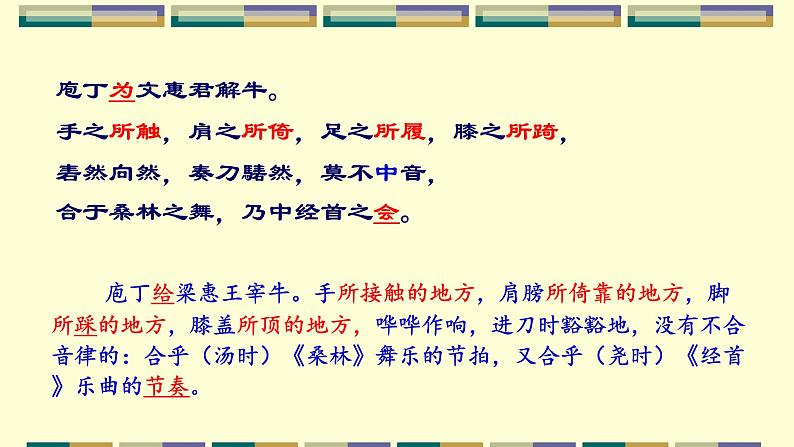 2021-2022学年统编版高中语文必修下册1.3《庖丁解牛》课件04