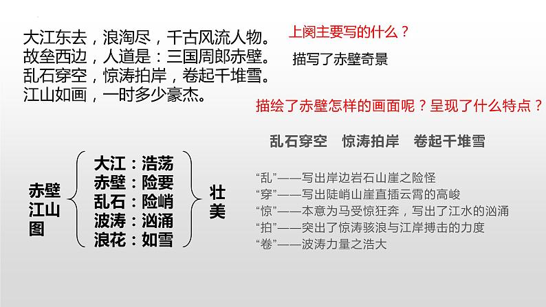 2022-2023学年统编版高中语文必修上册9.1《念奴娇 赤壁怀古》课件第7页