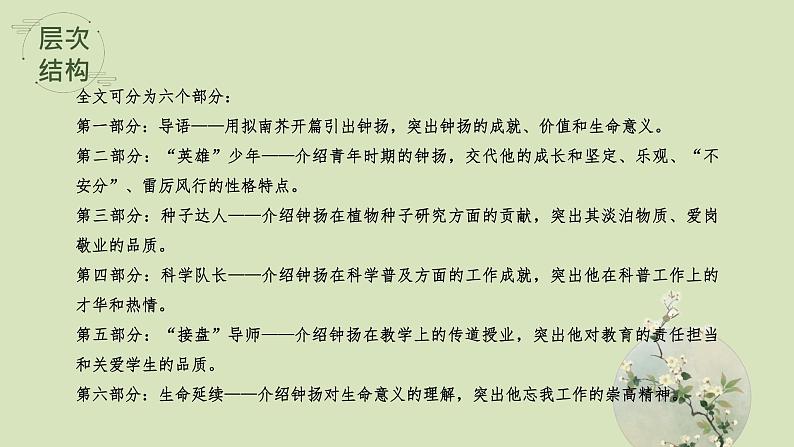 2022-2023学年统编版高中语文必修上册4.3《“探界者”钟扬》课件第8页