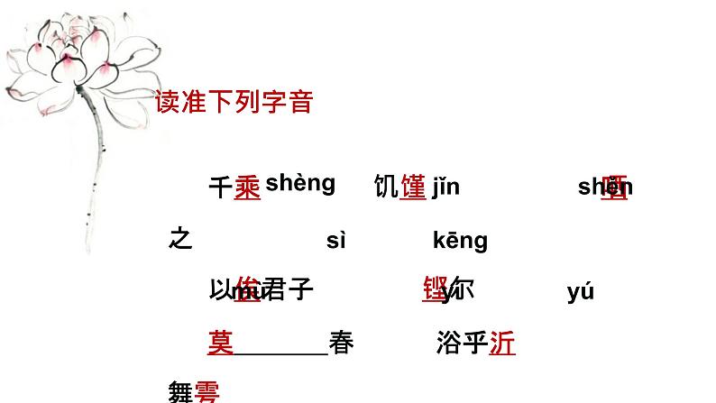 2021-2022学年统编版高中语文必修下册1.1《子路、曾皙、冉有、公西华侍坐》课件第3页