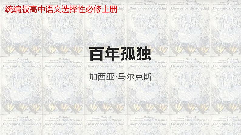 2022-2023学年统编版高中语文选择性必修上册《百年孤独》课件01