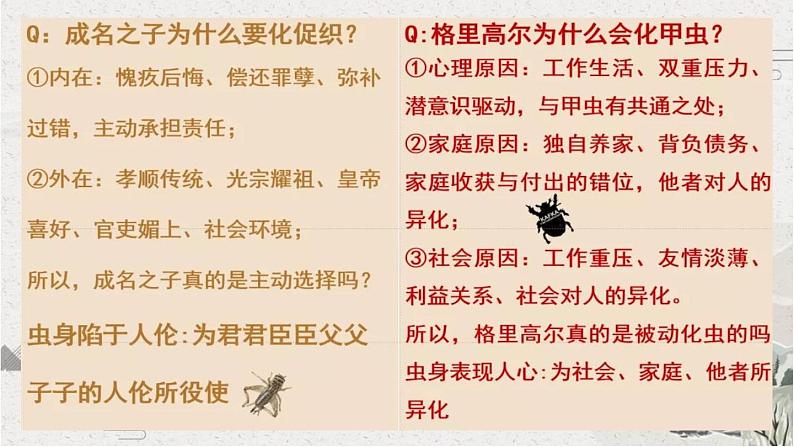 统编版必修下册15《促织》《变形记》比较阅读课件第7页