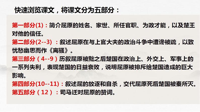 2022—2023学年统编版高中语文选择性必修中册9《屈原列传》课件08