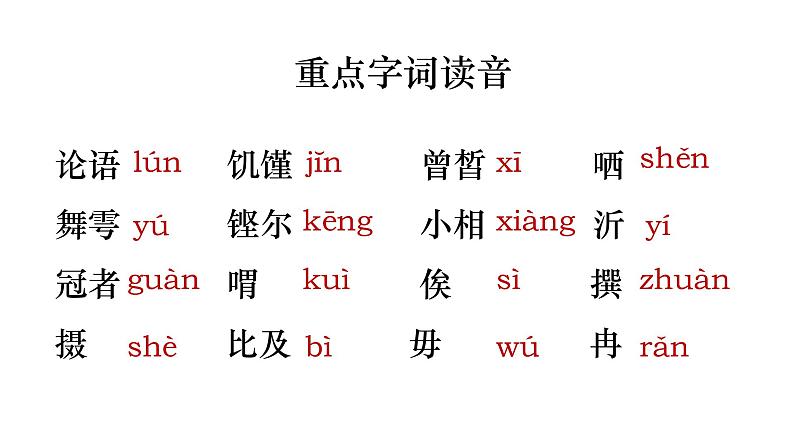 统编版必修下册 1.1 子路曾皙冉有公西华侍坐 课件第7页