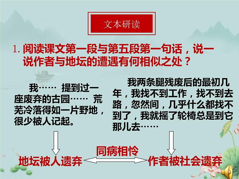 2022-2023学年高中语文统编版必修上册15《我与地坛（节选）》课件第5页