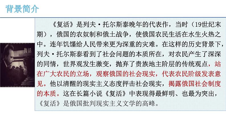 2022-2023学年统编版高中语文选择性必修上册9.《复活（节选）》课件第6页