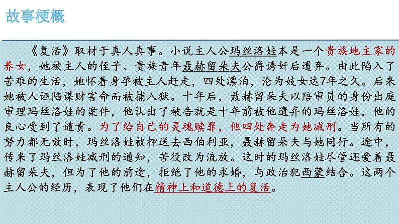 2022-2023学年统编版高中语文选择性必修上册9.《复活（节选）》课件第7页