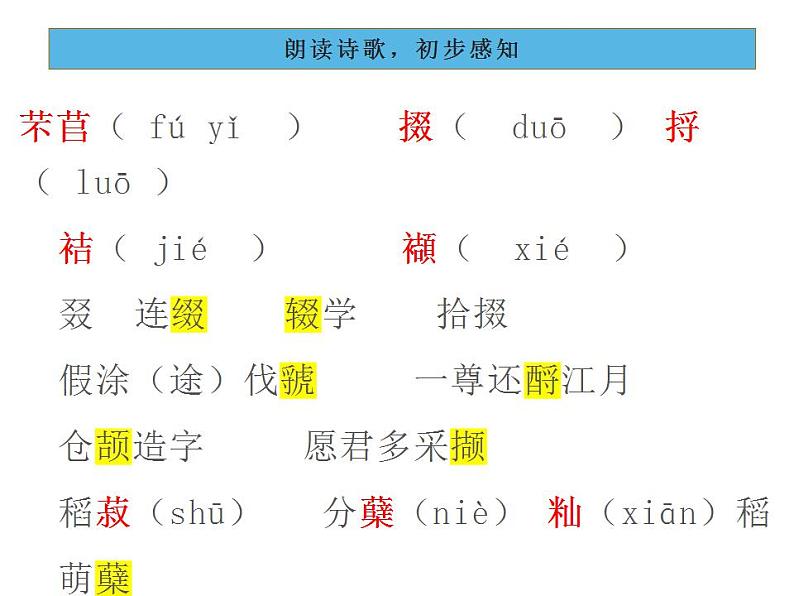 2022-2023学年统编版高中语文必修上册6.《芣苢》《插秧歌》课件第8页