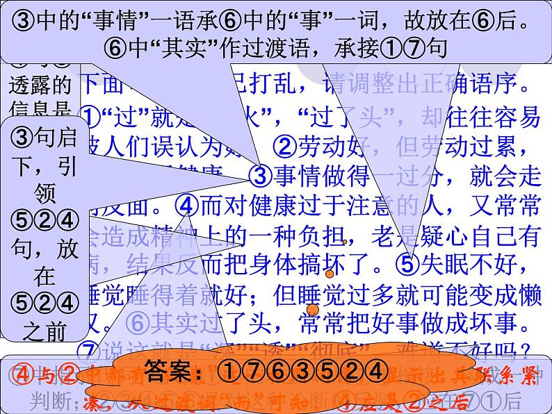 2023届高考语文一轮复习：语句排序题解题思路与技巧 课件第6页