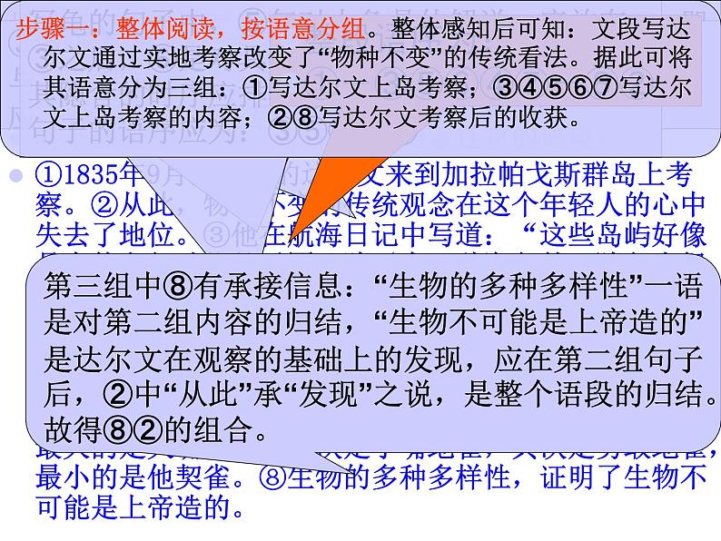 2023届高考语文一轮复习：语句排序题解题思路与技巧 课件第8页