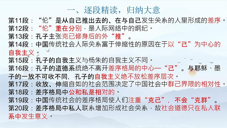 2022-2023学年统编版高中语文必修上册《乡土中国》精读课 课件第6页