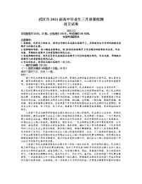 2021武汉高三3月质量检测语文试题含答案