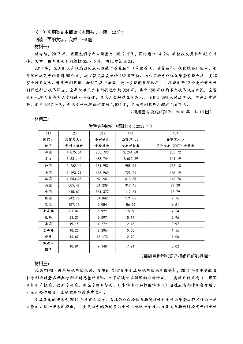 2020厦门外国语学校高三下学期高考最后一次模拟语文试题含答案03