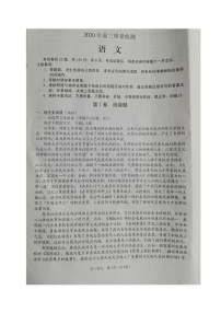 2020葫芦岛协作校高三4月质量检测（一模）语文图片版含答案