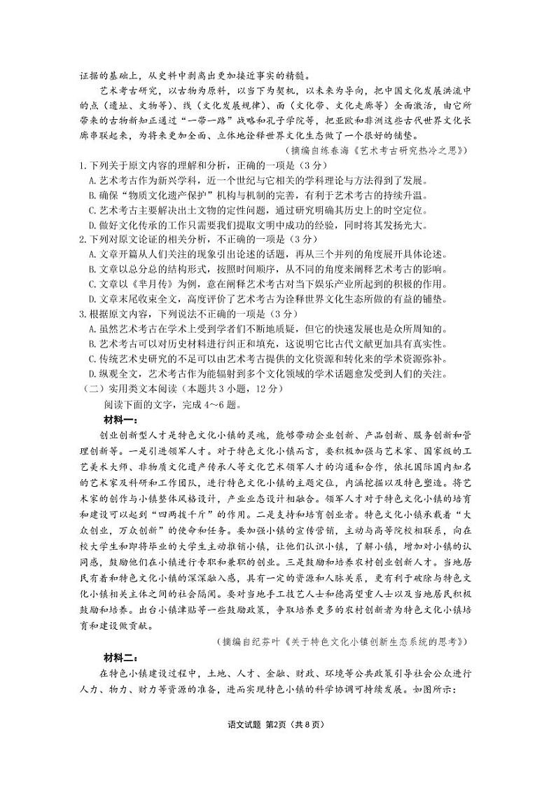 2020安徽省六校教育研究会高三第二次素质测试语文试题含答案02