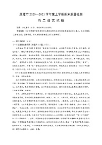 2021鹰潭高二上学期期末语文试题含答案