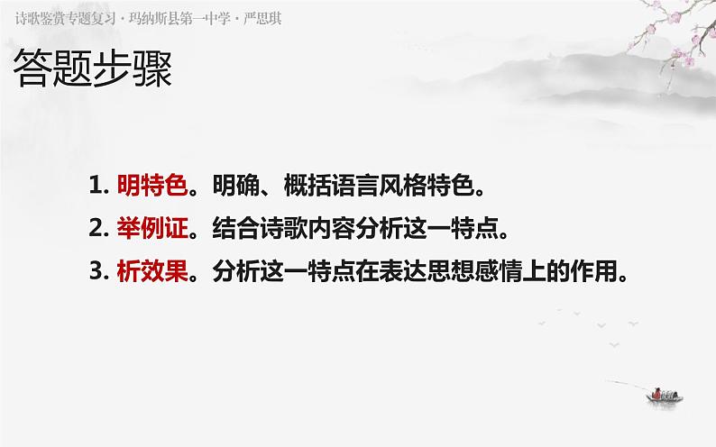 2023届高考专题复习之古代诗歌鉴赏-2鉴赏诗歌的语言风格（下）课件04