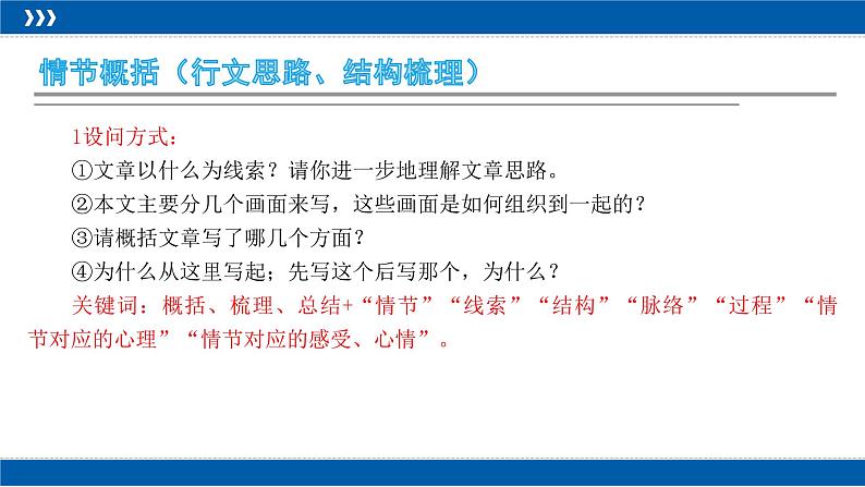 2023届高考语文复习专项：散文概括题之情节概括题 课件02