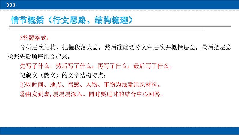 2023届高考语文复习专项：散文概括题之情节概括题 课件04