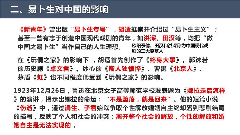 2022-2023学年统编版高中语文选择性必修中册12《玩偶之家》 课件第4页