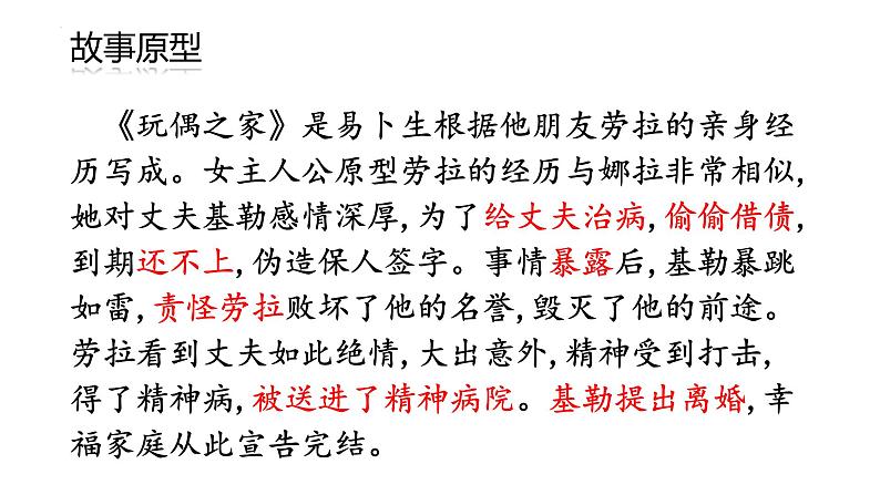 2022-2023学年统编版高中语文选择性必修中册12《玩偶之家》 课件第7页