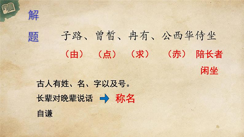 2021-2022学年统编版高中语文必修下册1.1《子路、曾皙、冉有、公西华侍坐》课件第4页