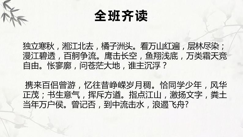 2022-2023学年统编版高中语文必修上册1《沁园春·长沙》课件第8页