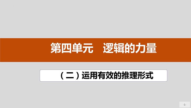 2022-2023学年统编版高中语文选择性必修上册《运用有效的推理形式》课件第1页