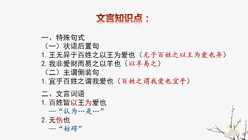 2021-2022学年统编版高中语文必修下册1.2《齐桓晋文之事》课件第7页