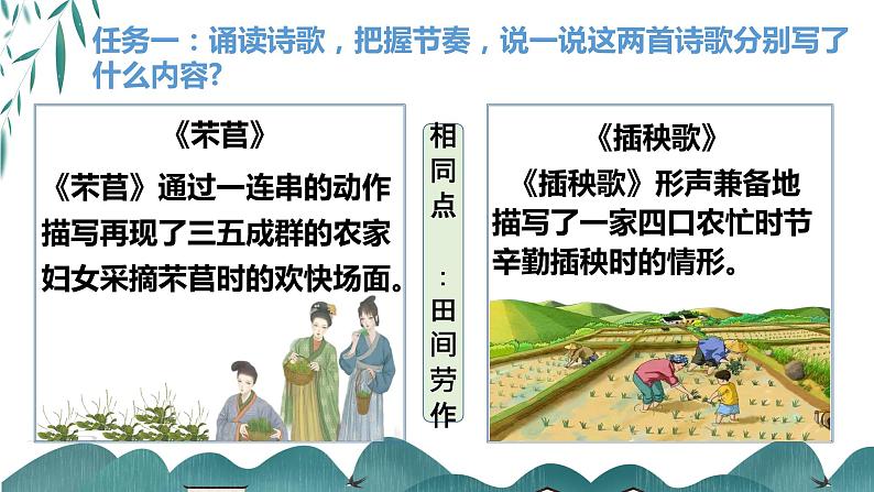 2022-2023学年统编版高中语文必修上册6《芣苢》《插秧歌》课件第7页