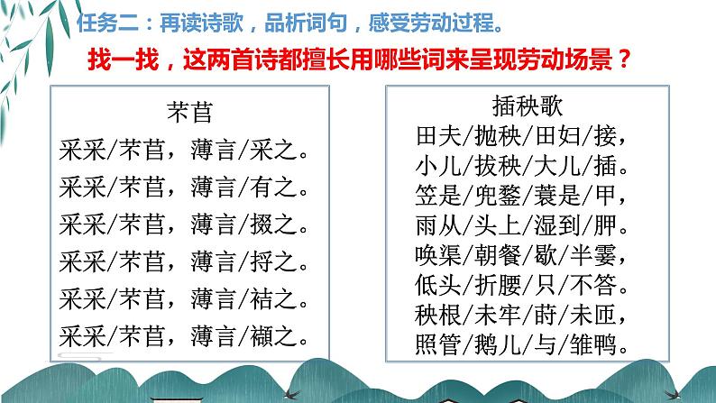 2022-2023学年统编版高中语文必修上册6《芣苢》《插秧歌》课件第8页