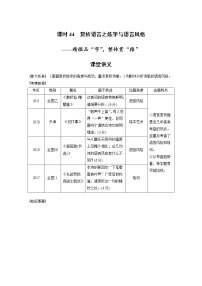 (新高考)高考语文二轮复习第4部分 古诗词阅读与鉴赏 课时44　赏析语言之炼字与语言风格-精微品“字”，整体赏“格” (含详解)