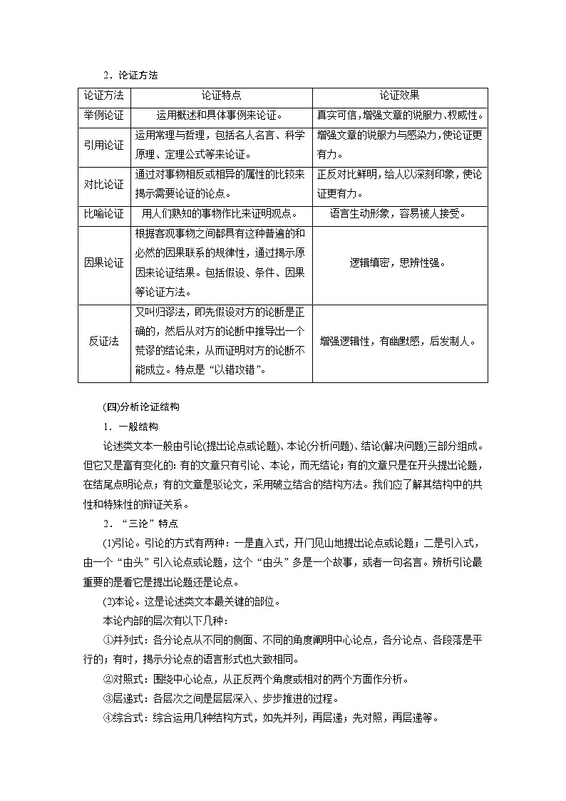 (新高考)高考语文二轮复习第6部分 信息类阅读 课时52　精准分析论证-厘清思路，明辨理据 (含详解)第3页