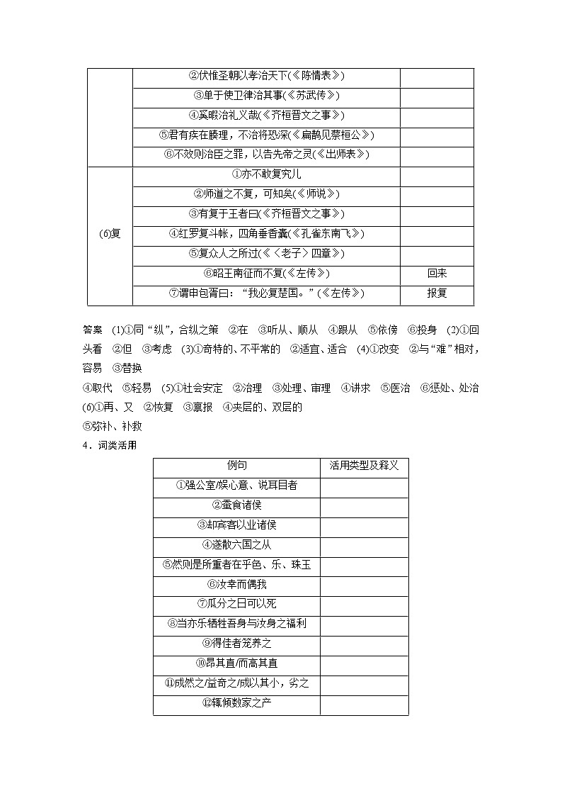 (新高考)高考语文二轮复习第2部分 教材文言文复习 课时23　《谏逐客书》《与妻书》《促织》 (含详解)第3页