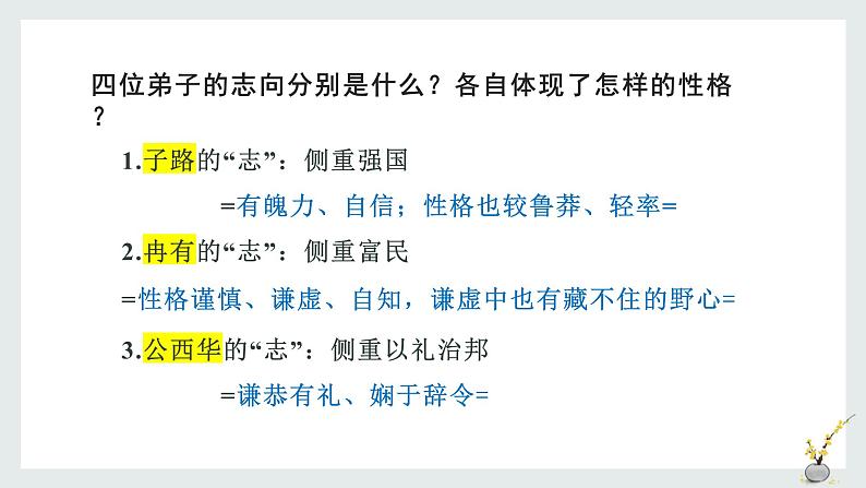 1《子路、曾皙、冉有、公西华侍坐》复习课件 2021-2022学年统编版高中语文必修下册第4页