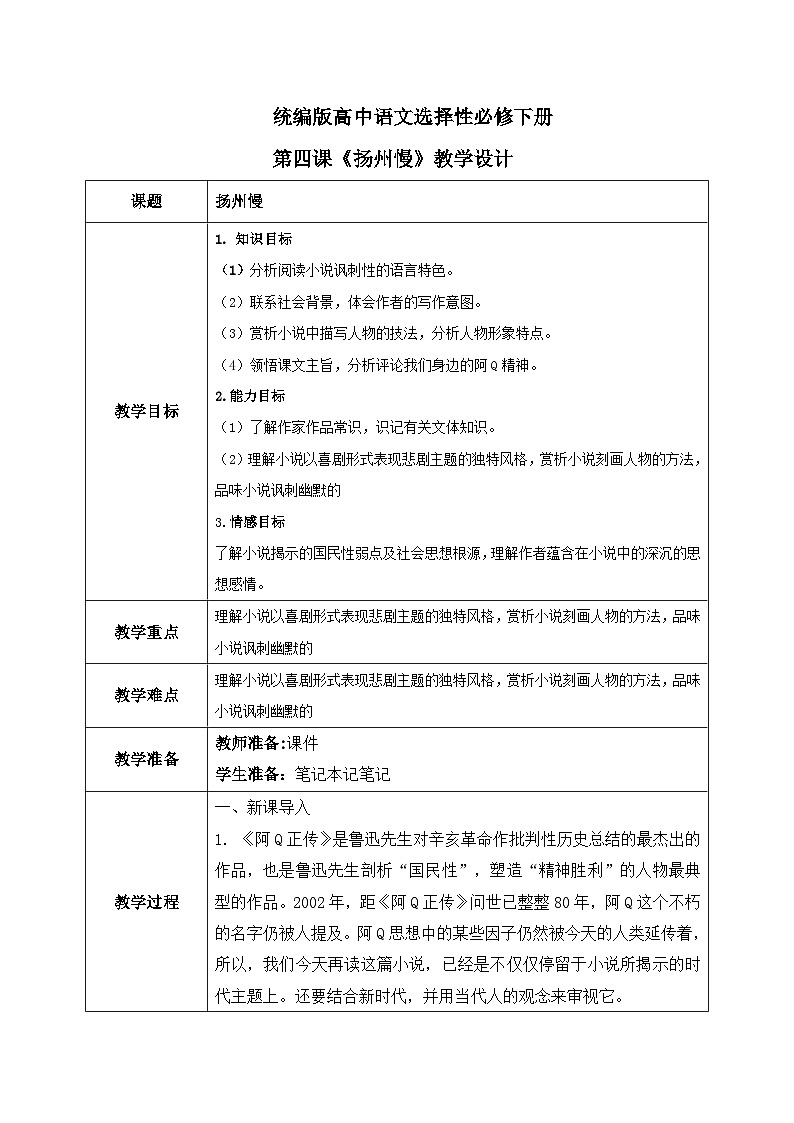 1.5.1《阿Q正传》课件课件+教案+练习01