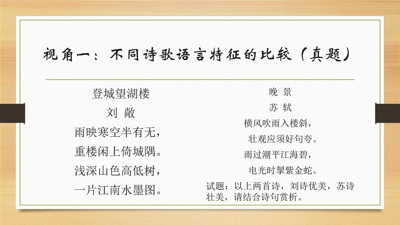 2023届高考语文复习：古代诗歌比较鉴赏  课件第7页