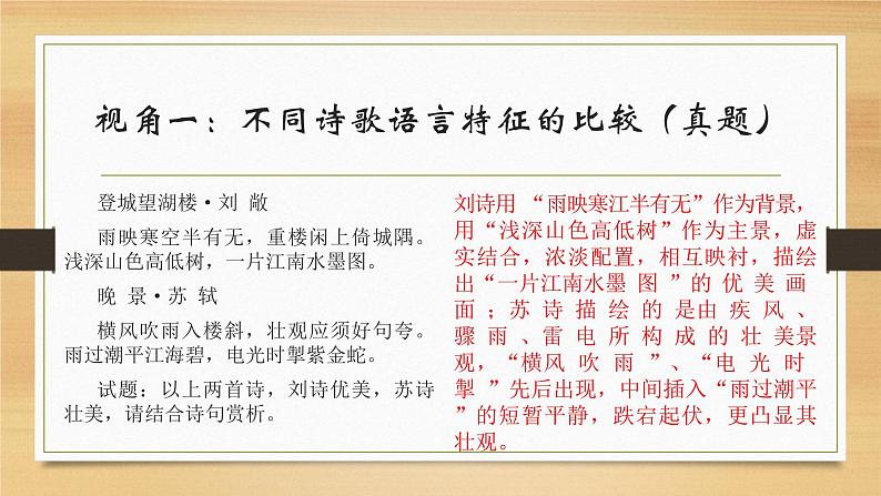 2023届高考语文复习：古代诗歌比较鉴赏  课件第8页